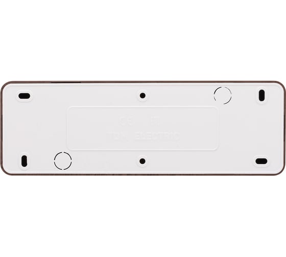 Горизонтальная 4-х местная розетка TDM ELECTRIC 2П открытой установки IP20 10A бук Ладога SQ1801-0328