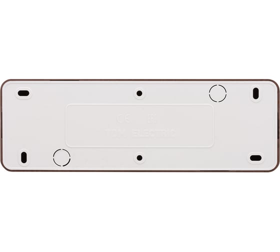 Розетка TDM ELECTRIC 4-х местная горизонтальная 2П открытой установки IP20 10A с защитными шторками бук, серия "Ладога" SQ1801-0329