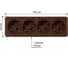 Горизонтальная 4-х местная розетка TDM ELECTRIC 2П+3 открытой установки IP20 16A бук Ладога SQ1801-0330 4