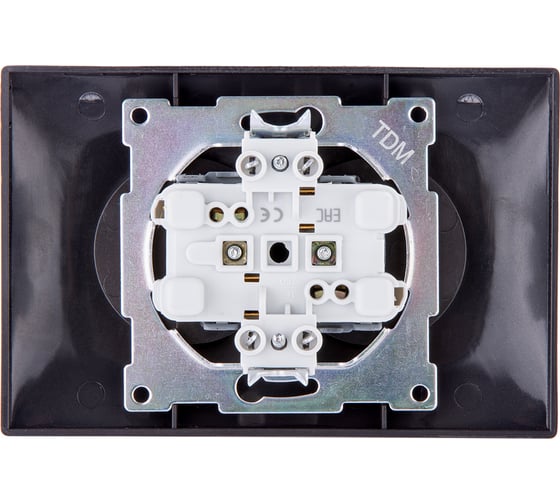 Двойная розетка TDM ELECTRIC 2П 10А 250В старинное серебро Лама SQ1815-0665