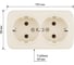 Розетка двойная TDM ELECTRIC слоновая кость 2П+3 открытой установки IP20 16А, серия "Дача" Народная SQ1824-0023 4