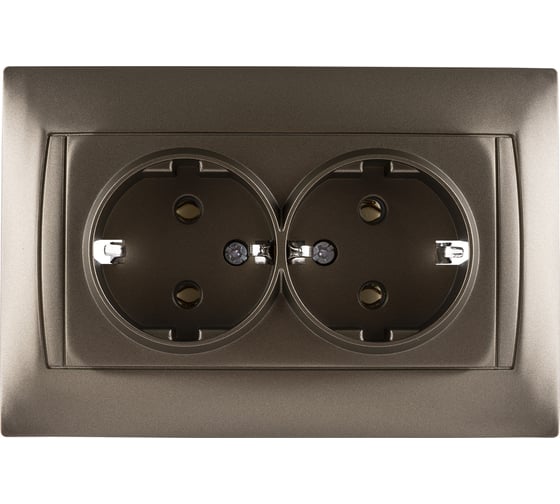 Двойная розетка TDM ELECTRIC 2П+З 16А 250В бронза Лама SQ1815-0725