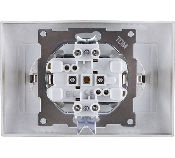 Двойная розетка TDM ELECTRIC 2П+З 16А 250В бронза Лама SQ1815-0725