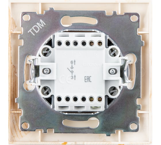 Выключатель TDM ELECTRIC 1 кл. 10А сосна серии "Лама" SQ1815-0301