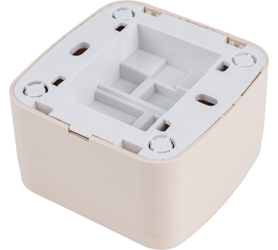 2-клавишный выключатель TDM ELECTRIC открытой установки IP20 10А, слоновая кость Дача Народная SQ1824-0015