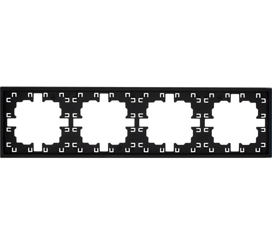Рамка 4-ая чёрный бархат Lezard 745-4200-149