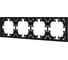 Рамка 4-ая чёрный бархат Lezard 745-4200-149 2