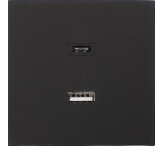 Розетка Lezard ESTET TC+ USB разъем чёрный бархат 745-4288-192TC