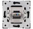 Розетка Lezard ESTET компьютерная чёрный бархат cat 6 745-4288-140 3