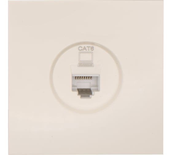 Розетка Lezard ESTET компьютерная слоновая кость cat 6 745-9088-140