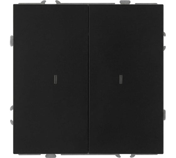 Выключатель ЭРА Galaxy 15-1105-05 двойной с подсветкой 10АХ-250В IP20 антрацит Б0070680