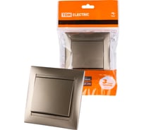 1-клавишный выключатель на 2 направления TDM ELECTRIC 10А бронза Лама SQ1815-0706