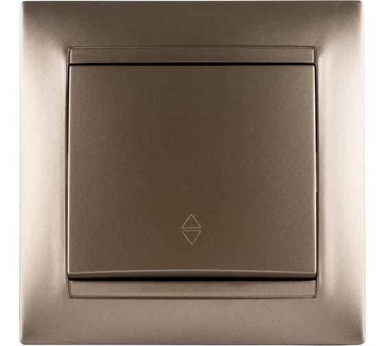 Выключатель на 2 направления 1 клавишный TDM ELECTRIC 10А бронза серия "Лама" SQ1815-0706