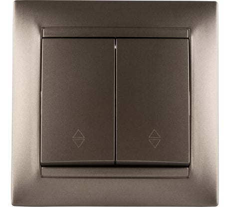 Выключатель на 2 направления 2 клавишный TDM ELECTRIC 10А бронза серия "Лама" SQ1815-0707