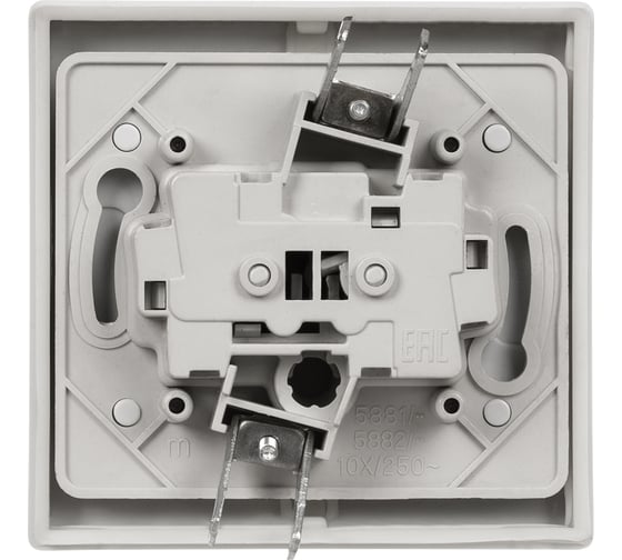 2-клавишный переключатель на 2 направления TDM ELECTRIC скрытой установки IP54 10А серый Вуокса SQ1803-0104
