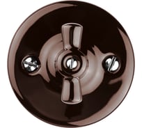 Поворотный выключатель TDM ELECTRIC фарфоровый с ручкой бантик 10А коричневый «Болонь» SQ1820-0410