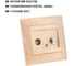 Розетка TDM ELECTRIC TV мама + SAT F-разъем 0-2400МГц сосна Лама SQ1815-0320 3