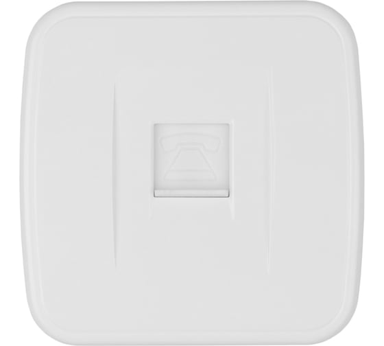 Розетка TФ белая (RJ-11) открытой установки IP20, серия "Дача" Народная TDM ELECTRIC SQ1824-0012