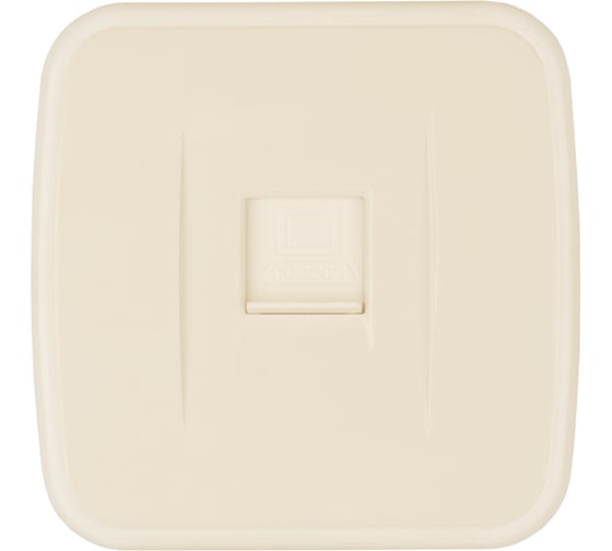 Розетка компьютерная TDM ELECTRIC слоновая кость (RJ-45) открытой установки IP20, серия "Дача" Народная SQ1824-0024