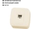 Розетка компьютерная TDM ELECTRIC слоновая кость (RJ-45) открытой установки IP20, серия "Дача" Народная SQ1824-0024 5