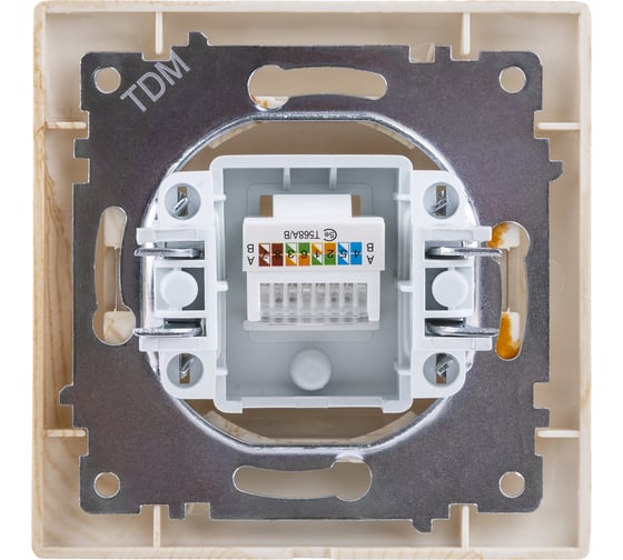 Розетка TDM ELECTRIC компьютерная RJ45 сосна серии "Лама" SQ1815-0316