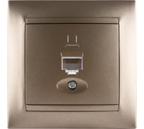 Розетка компьютерная RJ45 бронза серия "Лама" TDM ELECTRIC SQ1815-0716