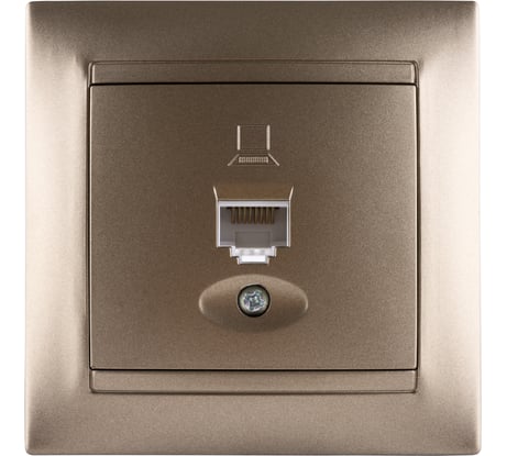 Розетка компьютерная RJ45 бронза серия "Лама" TDM ELECTRIC SQ1815-0716