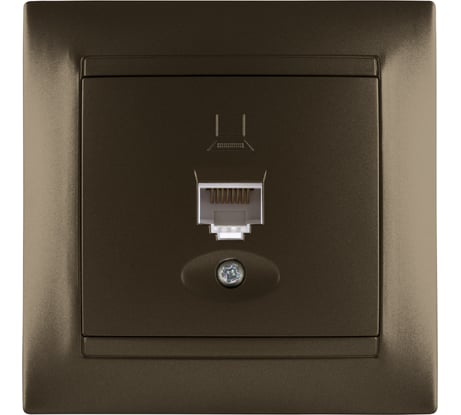 Розетка компьютерная RJ45 бронза серия "Лама" TDM ELECTRIC SQ1815-0716