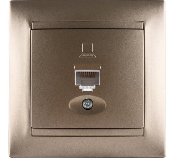 Розетка компьютерная RJ45 бронза серия "Лама" TDM ELECTRIC SQ1815-0716