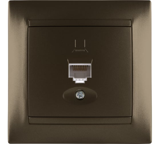 Розетка компьютерная RJ45 бронза серия "Лама" TDM ELECTRIC SQ1815-0716