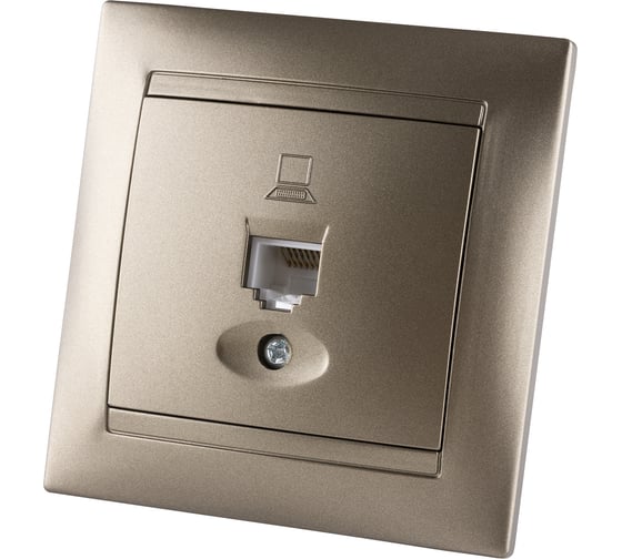 Компьютерная розетка TDM ELECTRIC RJ45 бронза Лама SQ1815-0716