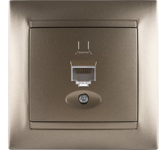 Компьютерная розетка TDM ELECTRIC RJ45 бронза Лама SQ1815-0716