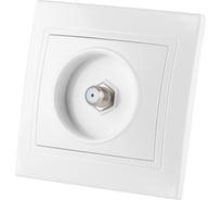 Телевизионная розетка TDM ELECTRIC SAT типа F, белая Таймыр SQ1814-0032