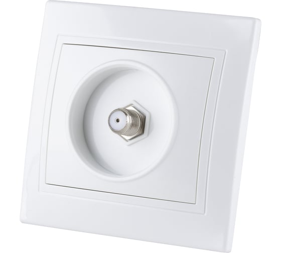 Телевизионная розетка TDM ELECTRIC SAT типа F, белая Таймыр SQ1814-0032