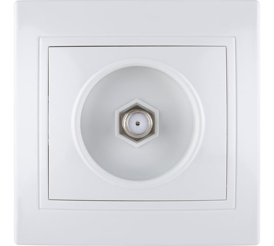 Телевизионная розетка TDM ELECTRIC SAT типа F, белая Таймыр SQ1814-0032