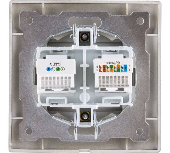Розетка TDM ELECTRIC телефонная RJ11 + компьютерная RJ45 бронза Лама SQ1815-0719