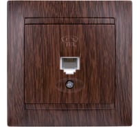 Телефонная розетка TDM ELECTRIC RJ11 венге Лама SQ1815-0415