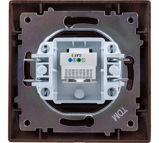 Телефонная розетка TDM ELECTRIC RJ11 венге Лама SQ1815-0415