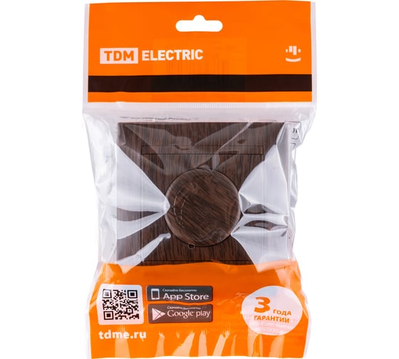 Светорегулятор TDM ELECTRIC RL 300 Вт венге "Лама" SQ1815-0409
