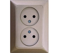 Розетка NE-AD 2-гнезда без заземления, 16А, 250В, Aras, Мокка, 93-125-75