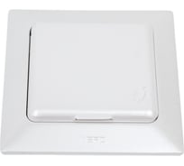 Розетка NE-AD с крышкой, с заземлением, 16А, 250В, Aras, Белый жемчуг, 93-126-09