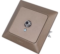 Розетка SAT NE-AD F-KONNEKTOR, экран, Aras, Мокка, 93-125-25