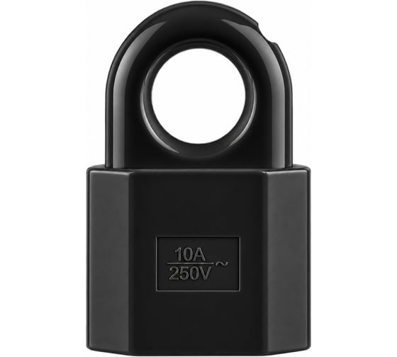 Розетка переносная STEKKER PST10-40-201 без заземления, 1 гнездо, 250 В, 10 А, IP20, пластик, черная 50794