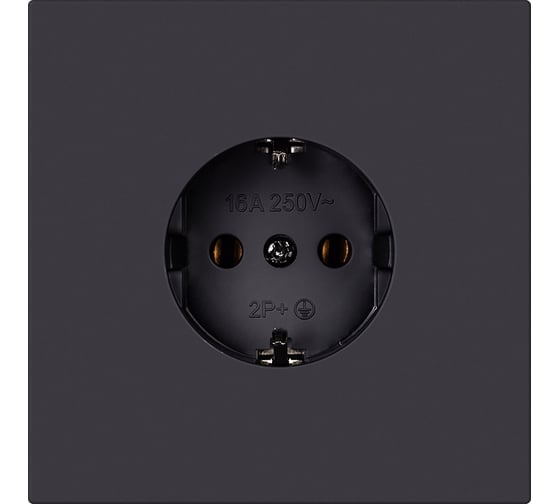 Розетка одноместная SMARTBUY с заземлением независимая 16А черная Альтаир SBE-i11b-16-S1-Z