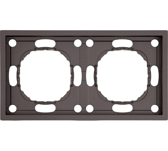 Рамка 2-местная STEKKER PFR00-5002-09 серия Эмили, антрацит, soft touch, 49937