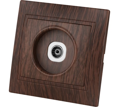 Телевизионная розетка TDM ELECTRIC простая, 0-2400МГц, мама, ЭКО, бук, Таймыр SQ1814-0322