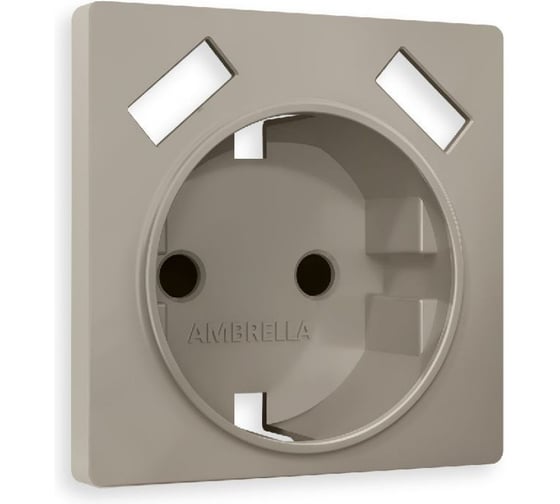 Лицевая панель Ambrella Volt для электрической розетки с заземлением со шторками 2USB A+A ALFA AP3690