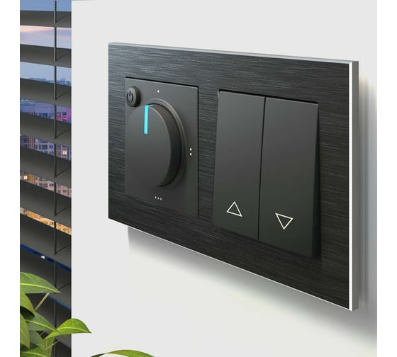 Выключатель жалюзи WERKEL W1124508 черный a051607