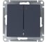 2-клавишный выключатель Systeme Electric Atlas Design Грифель с подсветкой, сх.5а SE ATN000753 3