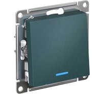 1-клавишный выключатель Systeme Electric AtlasDesign Изумруд с подсветкой SE ATN000813